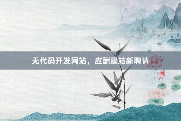 无代码开发网站，应酬建站新聘请